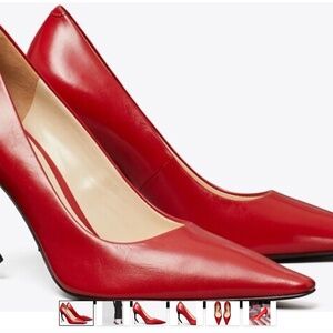 Brand NEW Tory Burch Broken Heel Pump 100MM Goat Leather - Red, Size 11